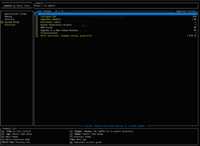 SystemSetup_Linutil