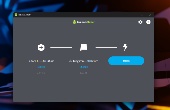 Etcher Interface