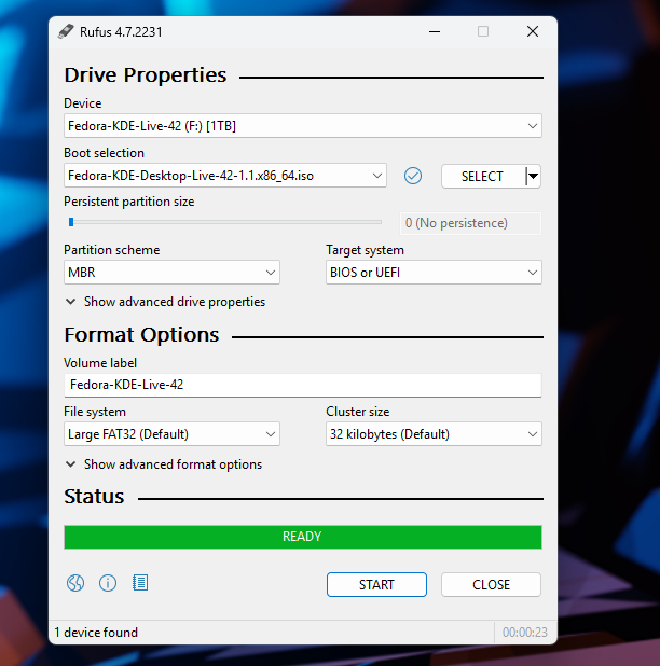 Rufus Interface